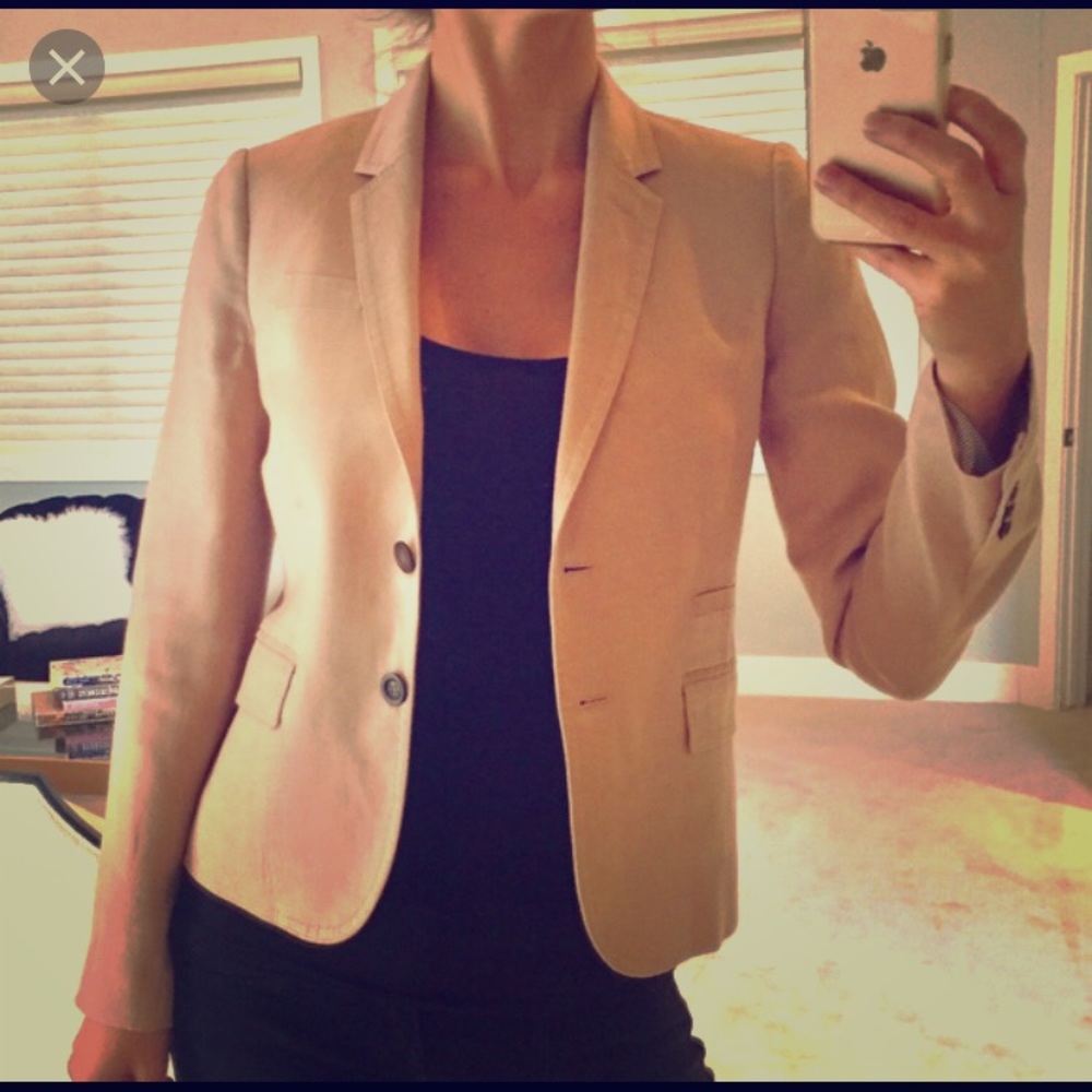J Crew Linen Blazer Style 37358